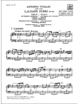 Laudate Pueri RV 601 - VIVALDI - Partition - Mélodies